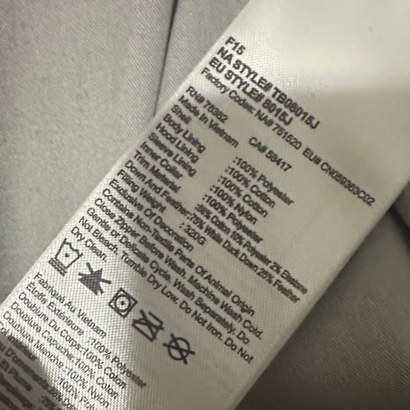 Timberland Navy Quilted Puffer Jacket with Sherpa Trim - Picture 4 of 6